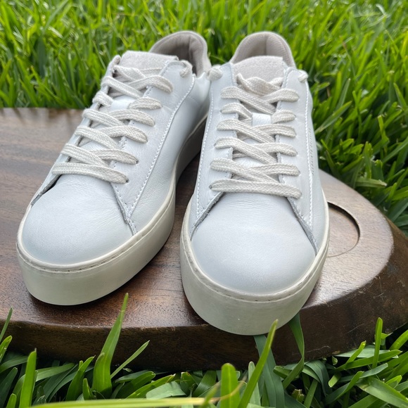 ALLSAINTS 'KLIP' LEATHER SNEAKERS women size 39 US 9 gently used - Picture 13 of 16